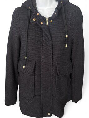 Zara Textured Jacket/Coat Parka Oversized Hooded XS